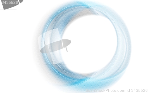 Image of Abstract blue smooth circles design