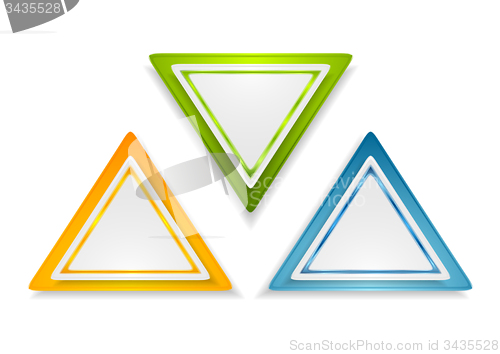 Image of Abstract bright triangle stickers