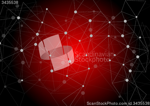 Image of Dark red polygonal communication background