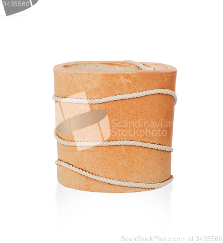 Image of Orange vase isolated on white