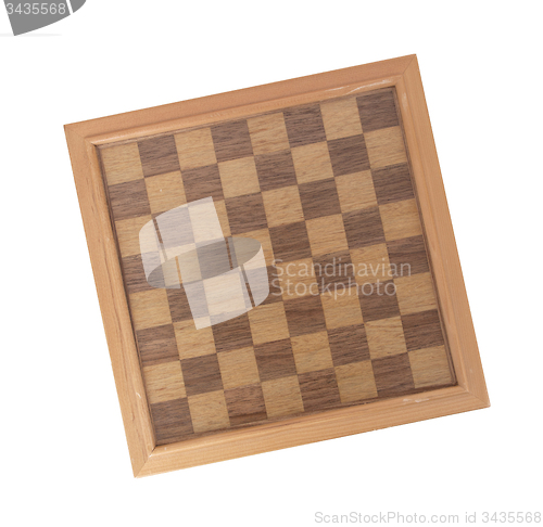 Image of Empty wood chessboard