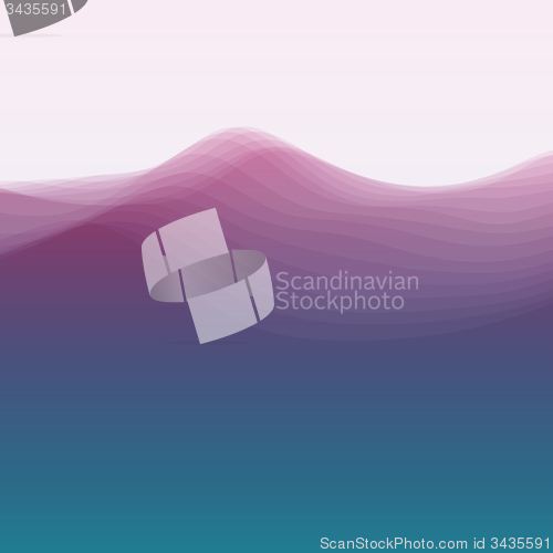 Image of Water Wave. Vector Illustration For Your Design. 