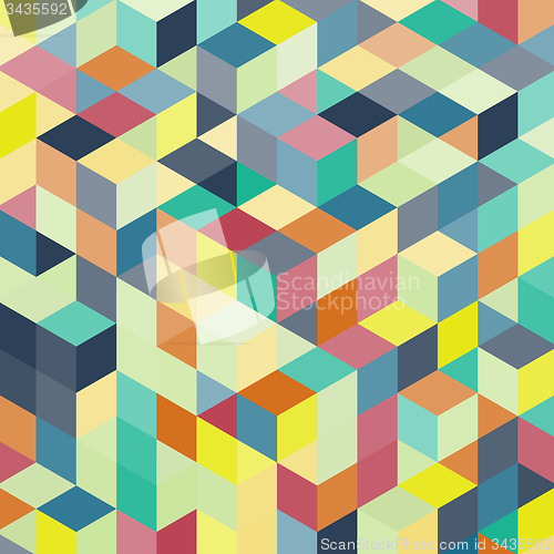 Image of 3d blocks structure background. Vector illustration. 