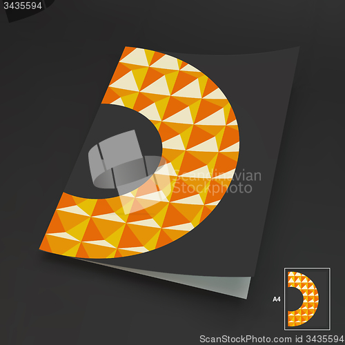 Image of A4 Business Blank. Abstract Vector Illustration. 