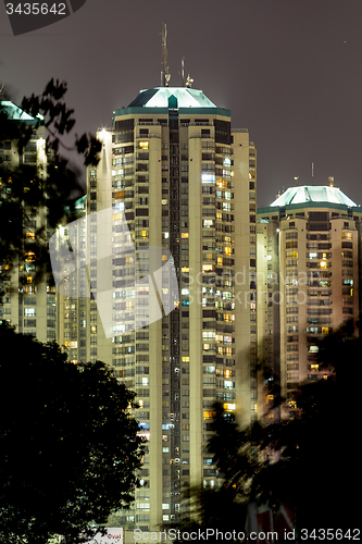 Image of Modern buildings in Jakarta, night shoot