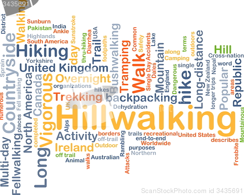 Image of Hillwalking background concept