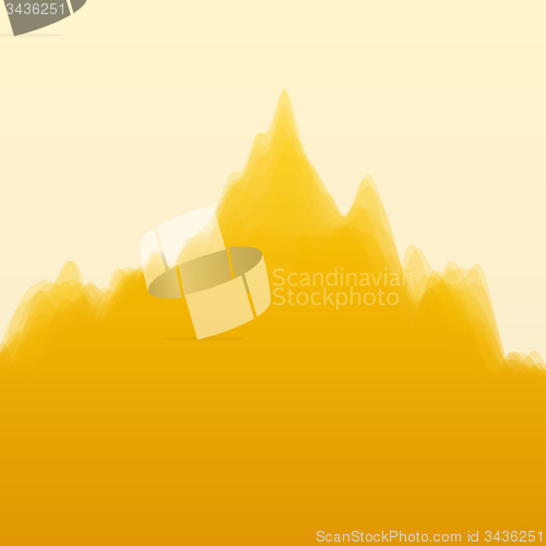 Image of Mountain Landscape. Vector Silhouettes Of Mountains Backgrounds.