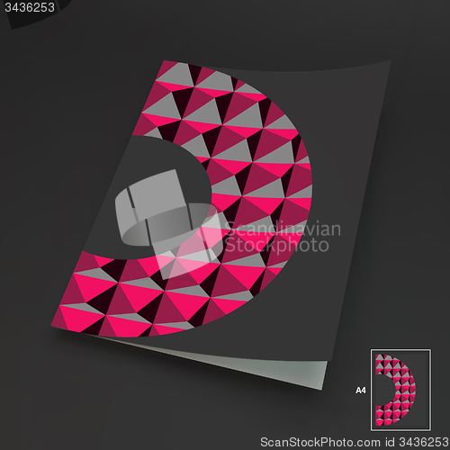 Image of A4 Business Blank. Abstract Vector Illustration. 