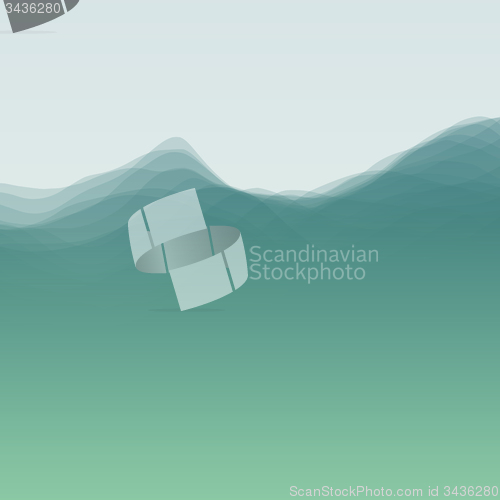 Image of Water Wave. Vector Illustration For Your Design. 