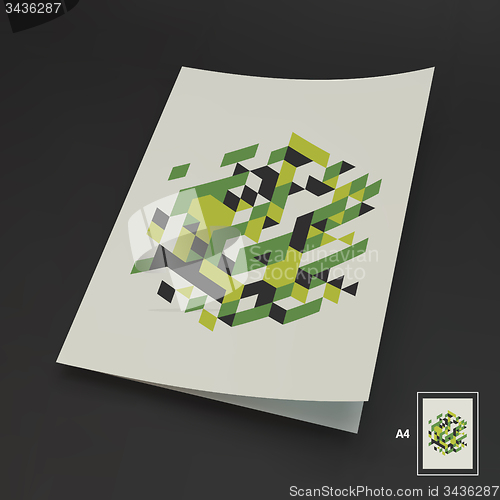 Image of A4 Business Blank. Abstract Vector Illustration. 