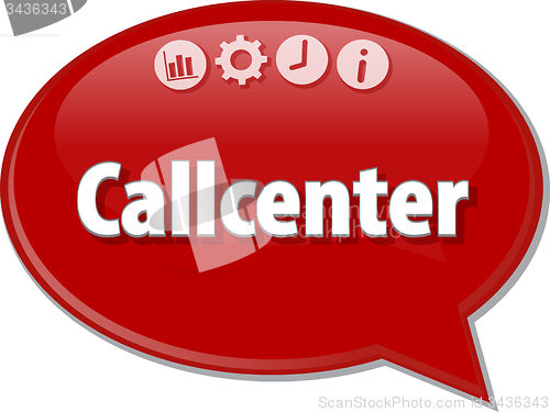 Image of Callcenter   Business term speech bubble illustration