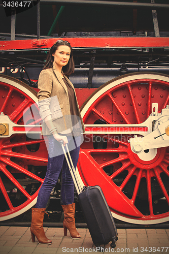 Image of retro journey for a pretty lady