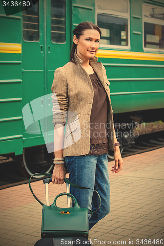 Image of businesswoman on vacation 