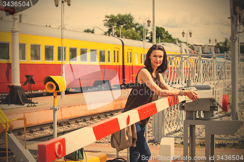 Image of travel portrait of a beautiful woman