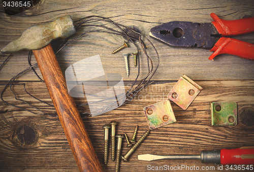Image of classic old locksmith tools