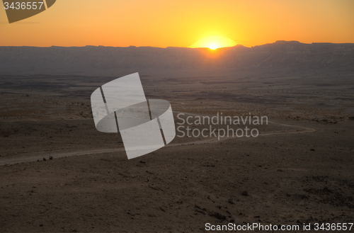 Image of Sunset in Negev desert