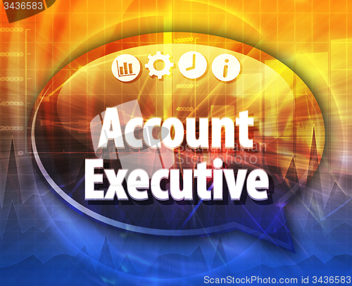 Image of Account executive Business term speech bubble illustration