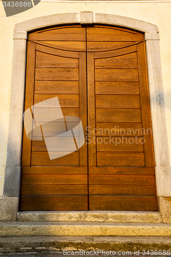 Image of  italy  lombardy     the milano old   church  door closed  