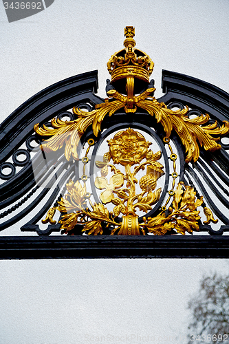 Image of in london england the old metal gate  royal palace