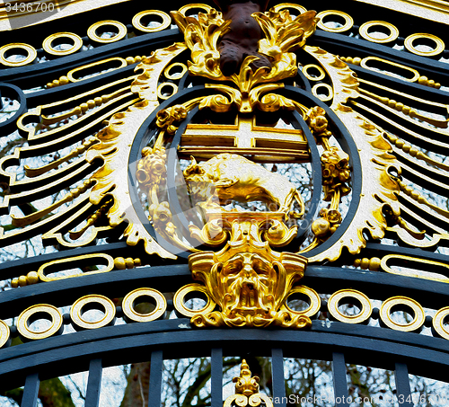 Image of in london england the old metal gate  royal palace