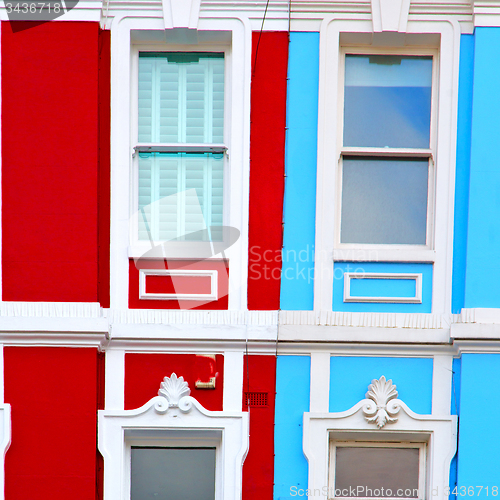 Image of notting   hill  area  in london england old suburban and antique