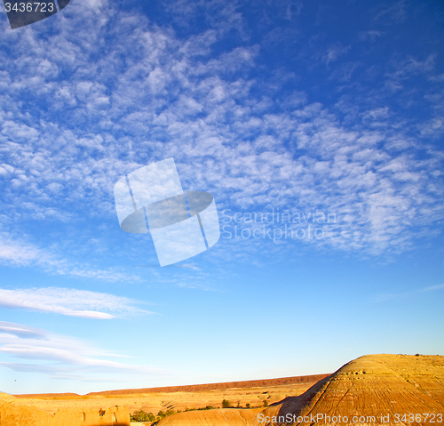 Image of season clouds   africa in morocco  old    contruction and the hi