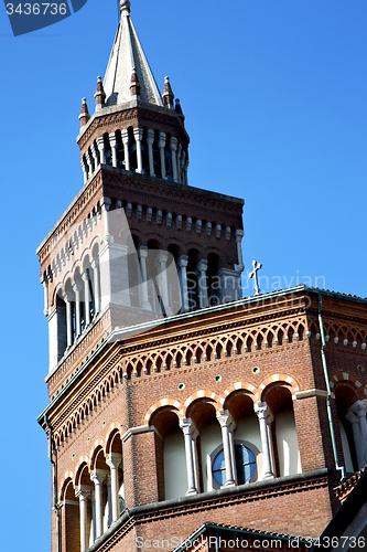 Image of rose window  italy  lombardy     in  the castellanza     closed 