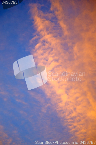 Image of sunrise in the   white soft clouds and  t background