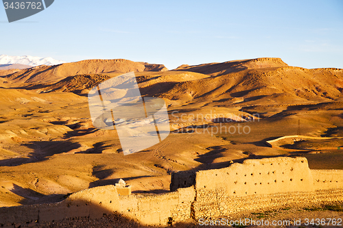 Image of hill africa in morocco the old contruction        