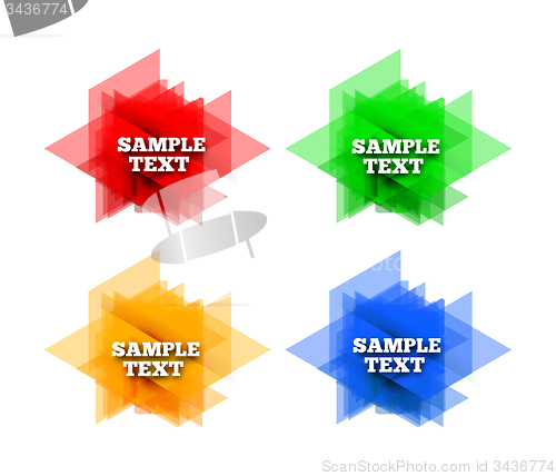 Image of Set of colorful vector labels