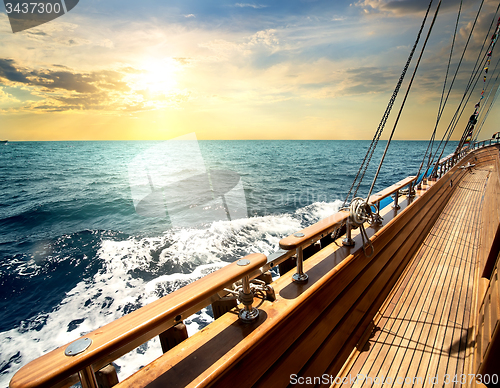 Image of Sailboat in the sea