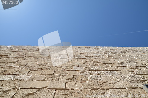 Image of Concrete wall and blue skies Los Angeles