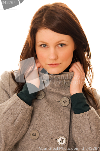 Image of Portrait of young beautiful woman