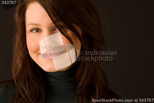 Image of Portrait of young beautiful woman