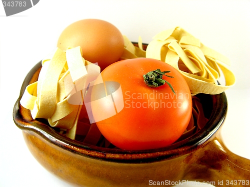 Image of pasta, tomato and egg