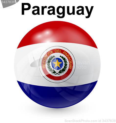 Image of paraguay ball flag
