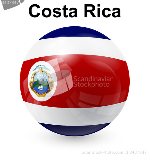 Image of costa rica ball flag