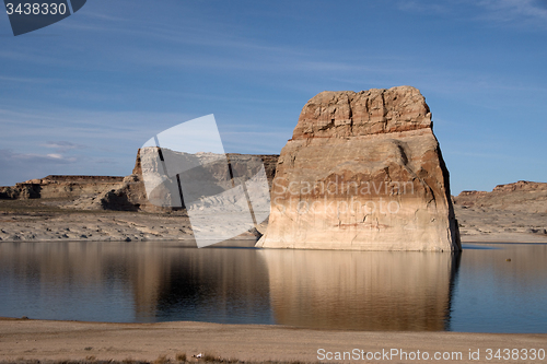 Image of Lone Rock, Lake Powell, Arizona, USA