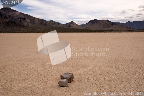 Image of Moving Rocks, Death Valley NP, California, USA