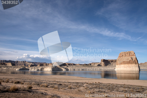 Image of Lone Rock, Lake Powell, Arizona, USA