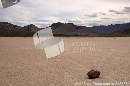 Image of Moving Rocks, Death Valley NP, California, USA