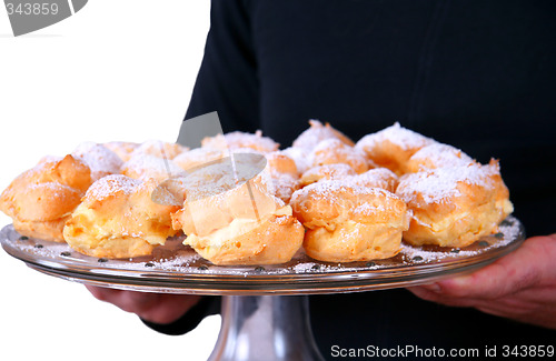 Image of Serving delicious cakes on a plate