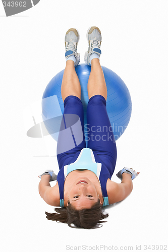 Image of Woman with a gym ball