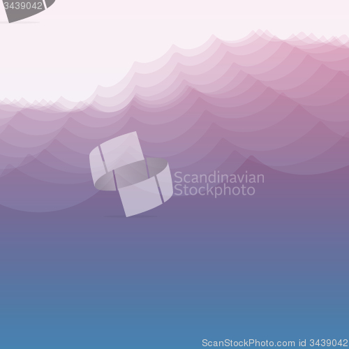 Image of Water Wave. Vector Illustration For Your Design. 