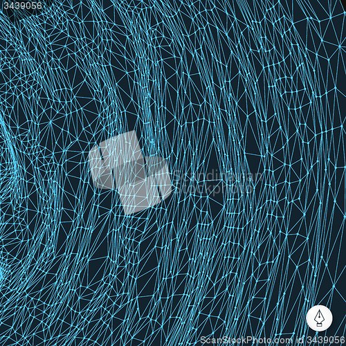 Image of Network abstract background. 3d technology vector illustration. 