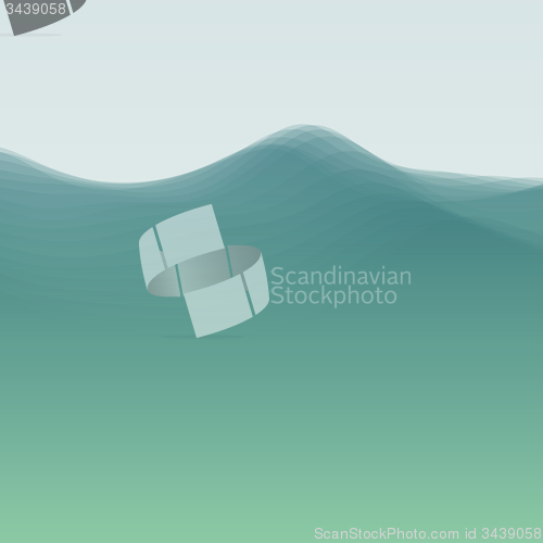 Image of Water Wave. Vector Illustration For Your Design. 