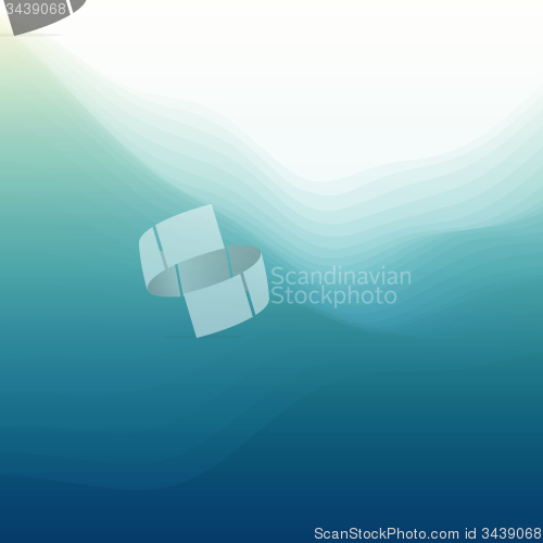 Image of Water Wave. Vector Illustration For Your Design. 