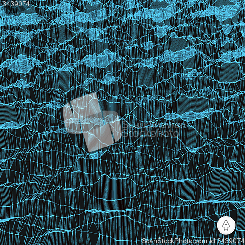 Image of Network abstract background. 3d technology vector illustration. 