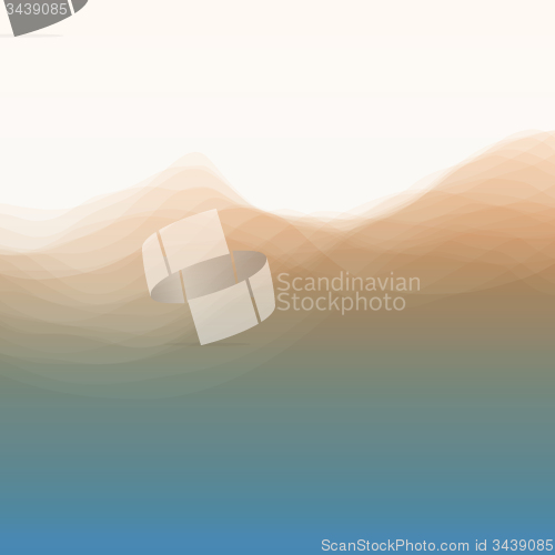 Image of Water Wave. Vector Illustration For Your Design. 