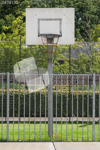Image of Basketball court in an old jail
